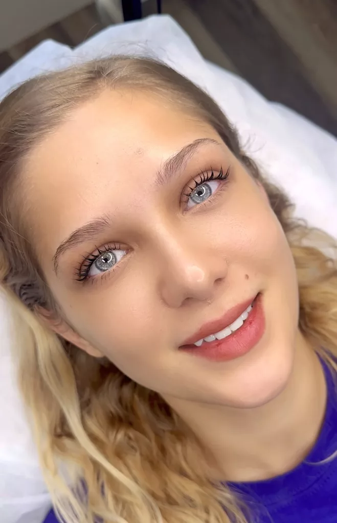 permanent makeup lash lift and tint