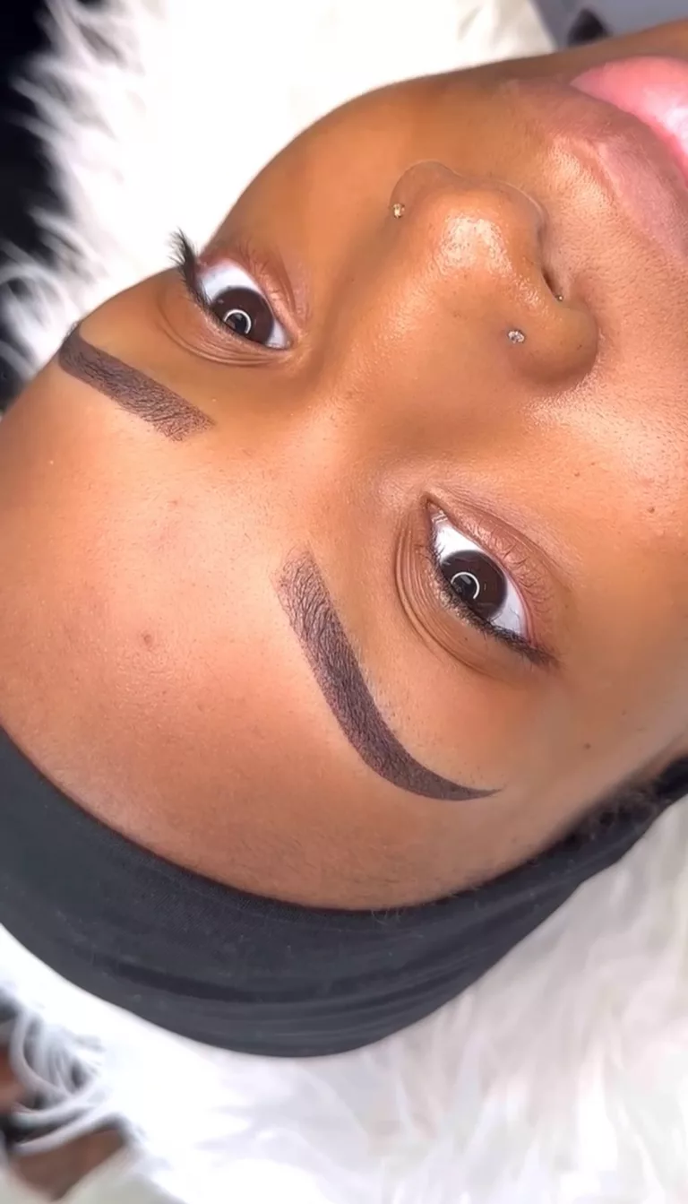 ombre brows permanent makeup dark skin